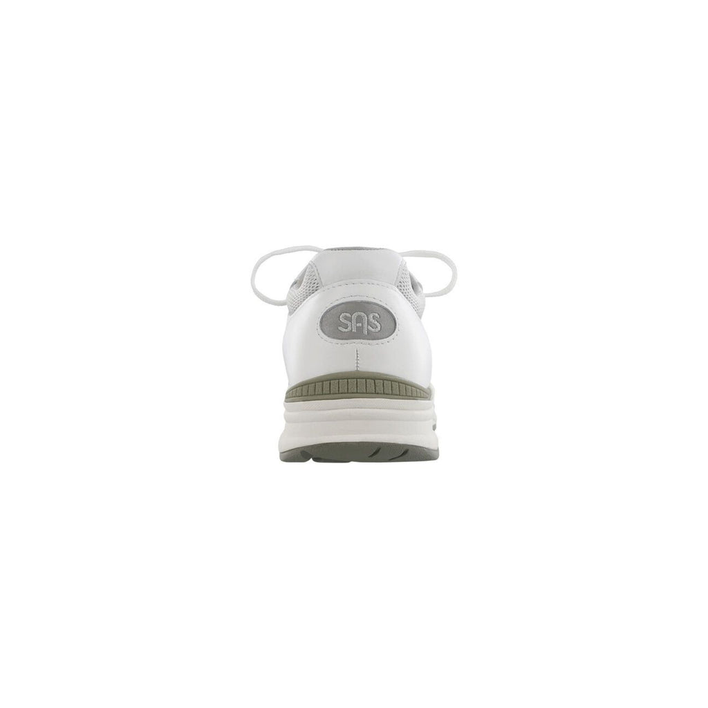 SAS Men's Journey Mesh Lightweight Sport Walking Shoe – White / Gray