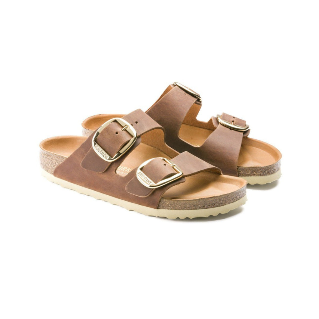 Birkenstock Arizona Big Buckle Sandals - Cognac Oiled Leather - Regular