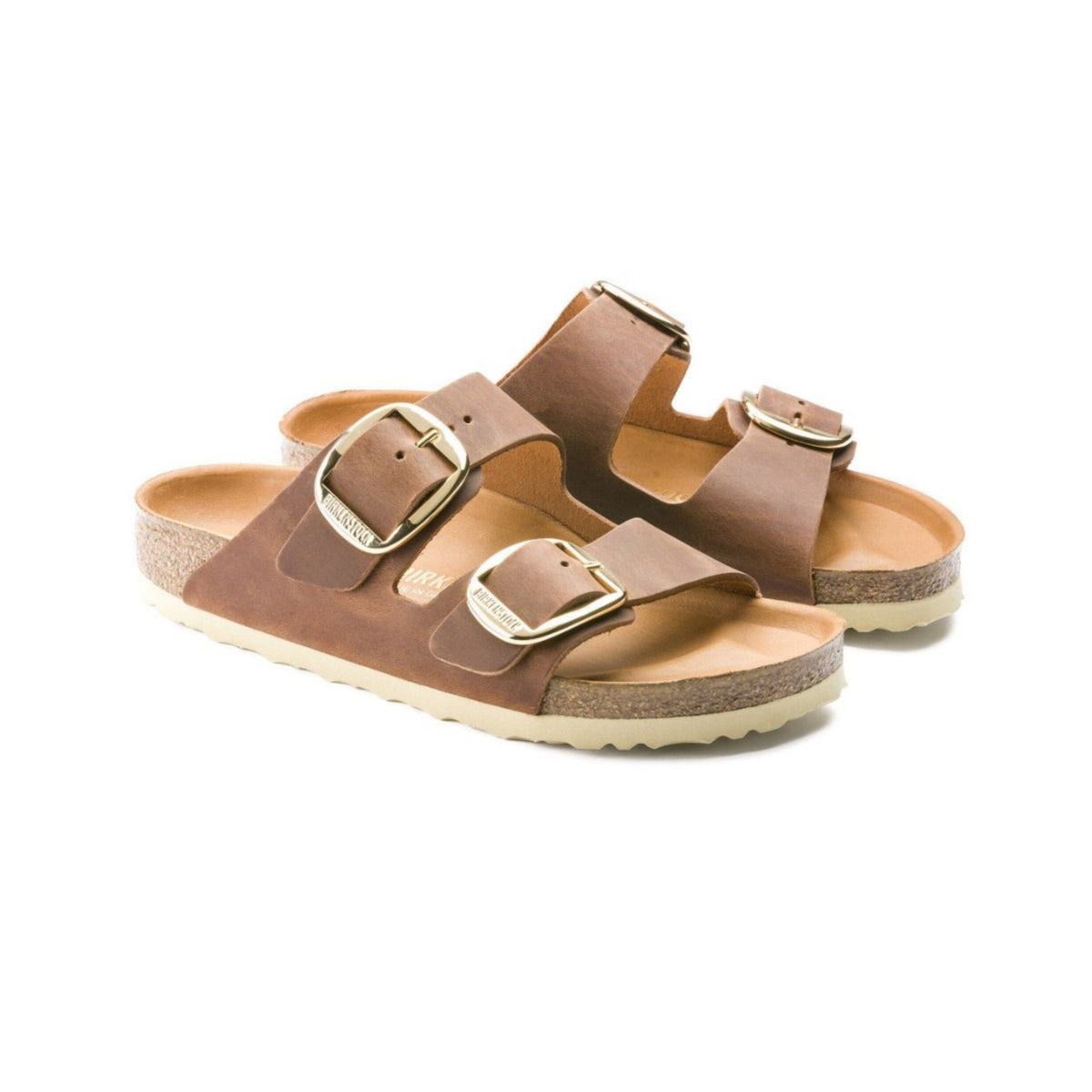Birkenstock Arizona Big Buckle Sandals - Cognac Oiled Leather - Regular
