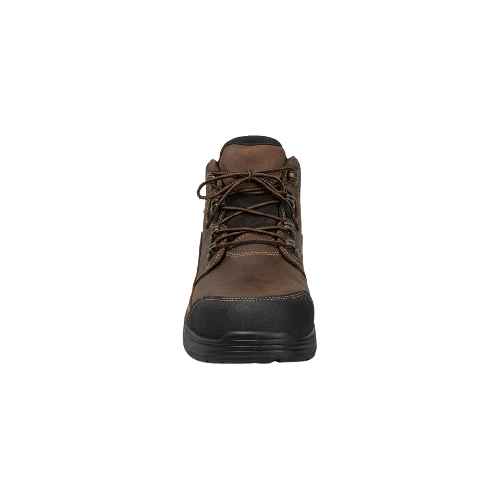 Orthofeet Men's Graphite Hands-Free Waterproof Safety Toe Work Boots - Brown