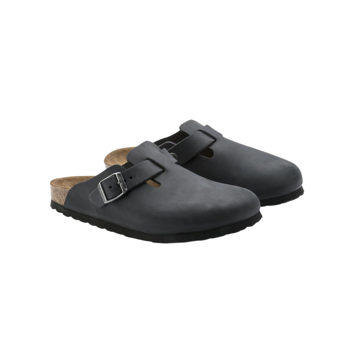 Birkenstock Unisex Boston BS Oiled Leather Clog Sandal - Black