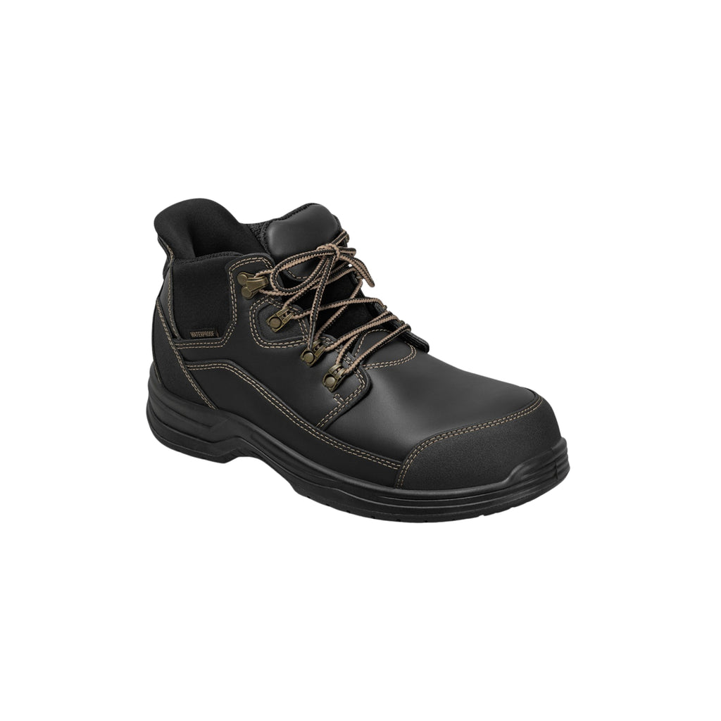 Orthofeet Men's Graphite Hands-Free Waterproof Work Boots - Black
