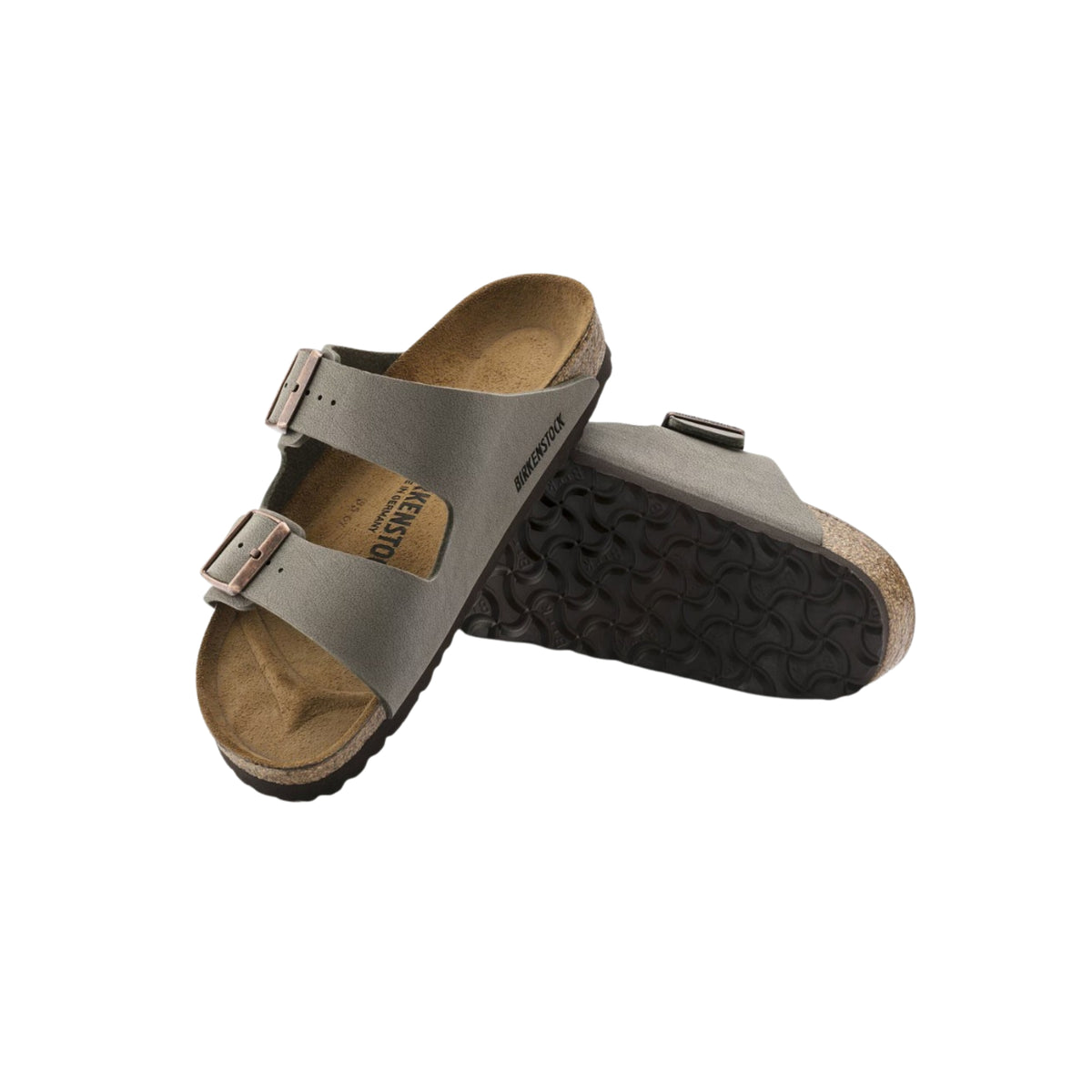 Birkenstock Arizona Birkibuc Stone Leather Unisex Sandal