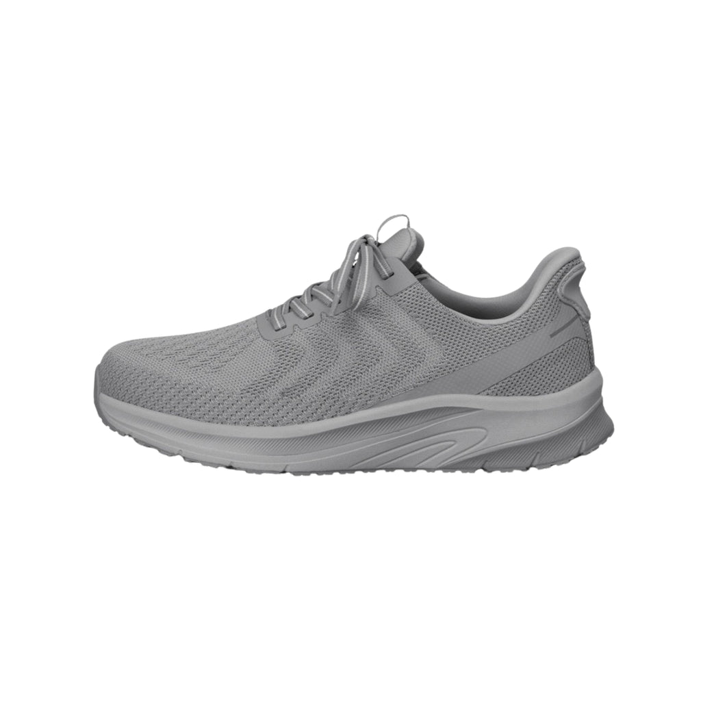 Orthofeet Tilos Men’s Hands-Free Plantar Fasciitis Sneakers – Gray/Gray
