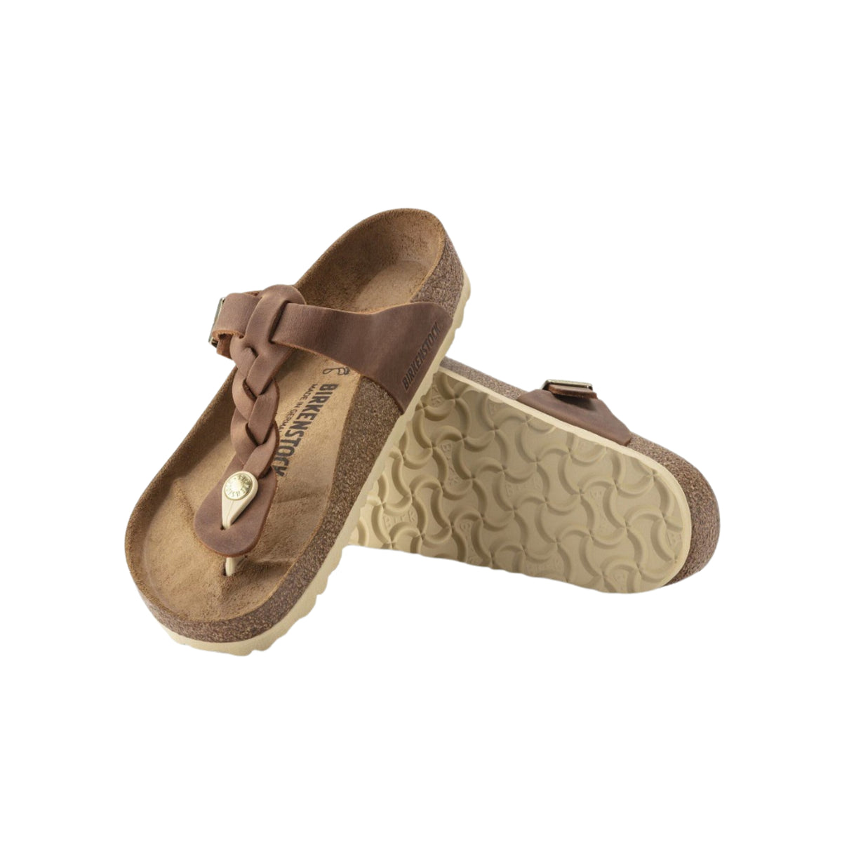 Birkenstock Gizeh Braid Cognac Oil - Leather Unisex Sandal