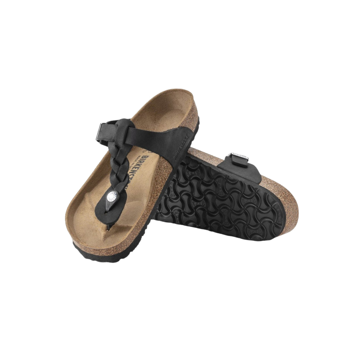 Birkenstock Gizeh Braided - Black Leather Sandals