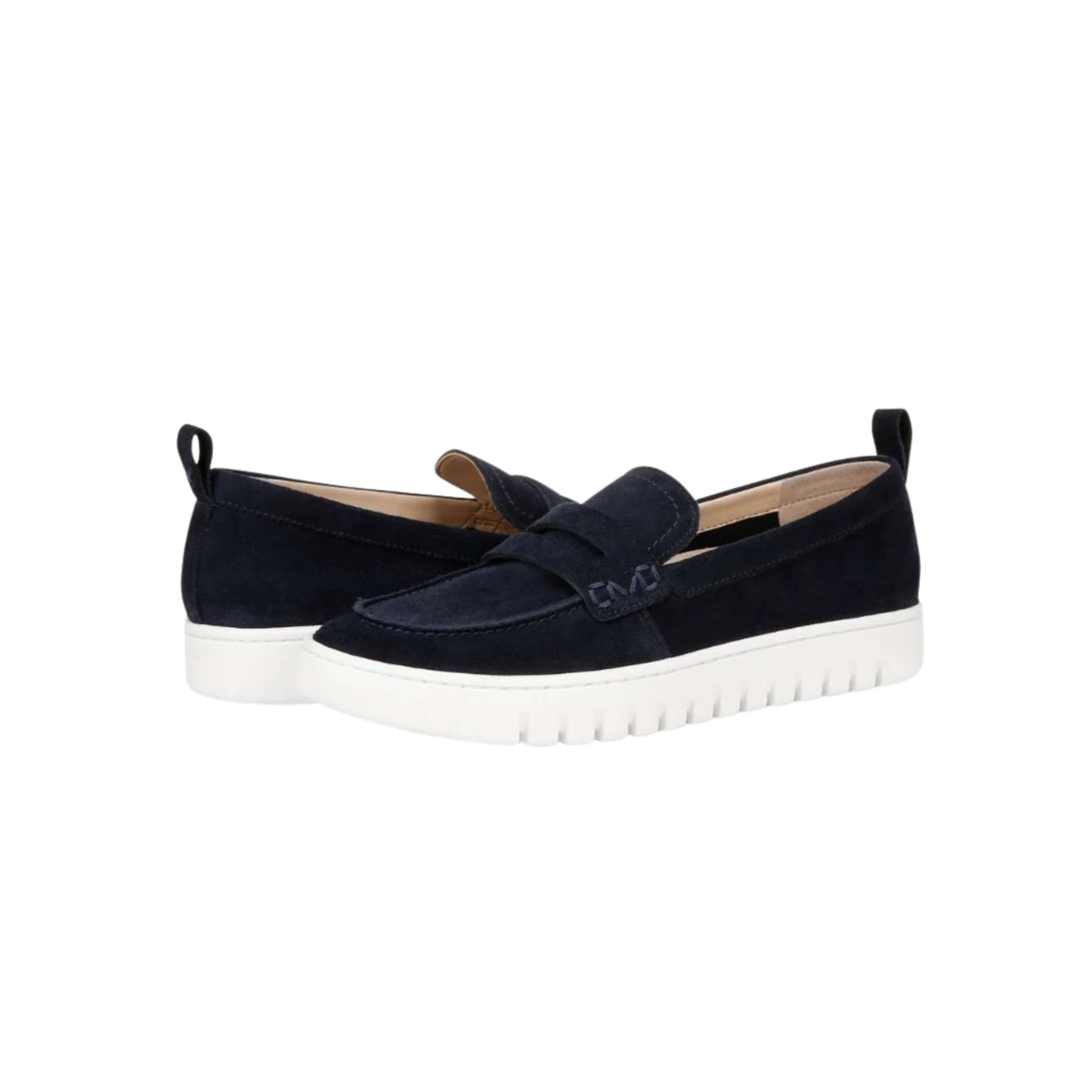 Vionic Women's Uptown Loafer Navy / White Suede Shoes