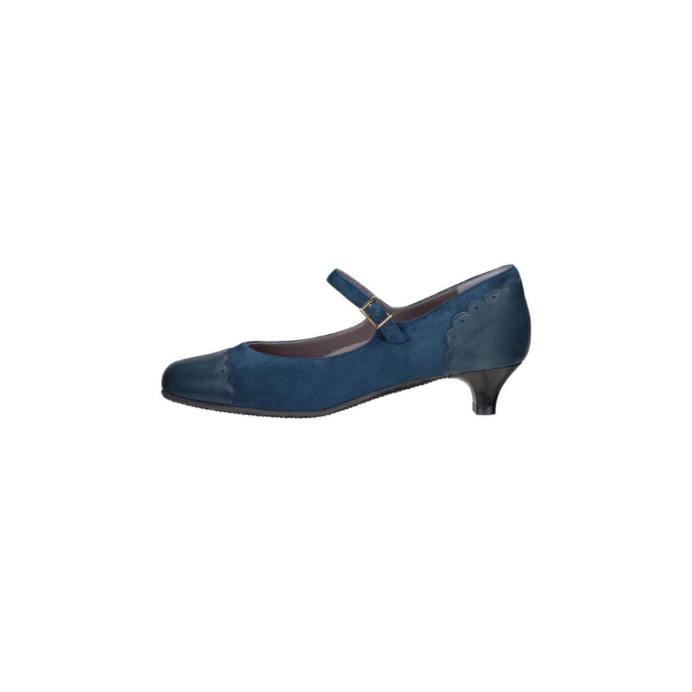 SAS Women's Cate Sandal - Comfort Adjustable Ankle Strap - Navy