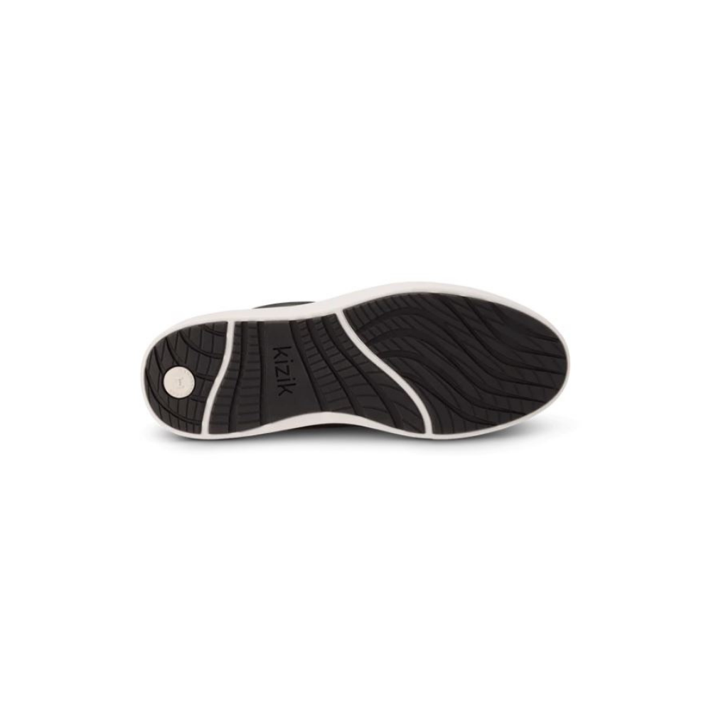 Kizik Men's Vegas 2 Hands Free Leather Sneakers - Black/White