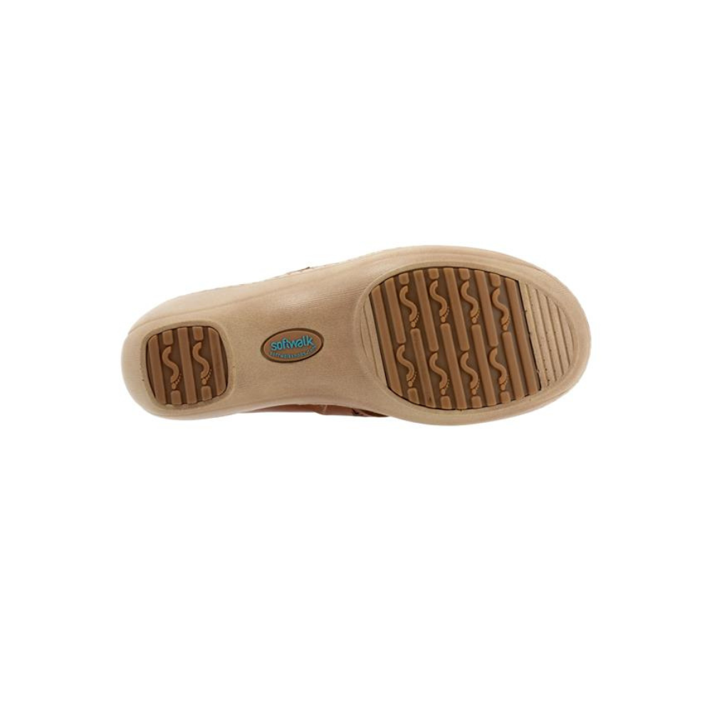 SoftWalk Women's Melita Leather Comfort Clog - Luggage