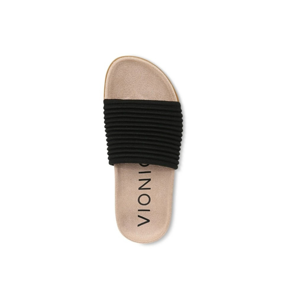 Vionic Women's Evie Knit Comfort Slide Sandals - Black