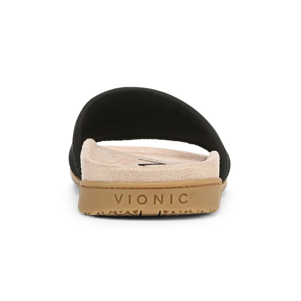 Vionic Women's Evie Knit Comfort Slide Sandals - Black