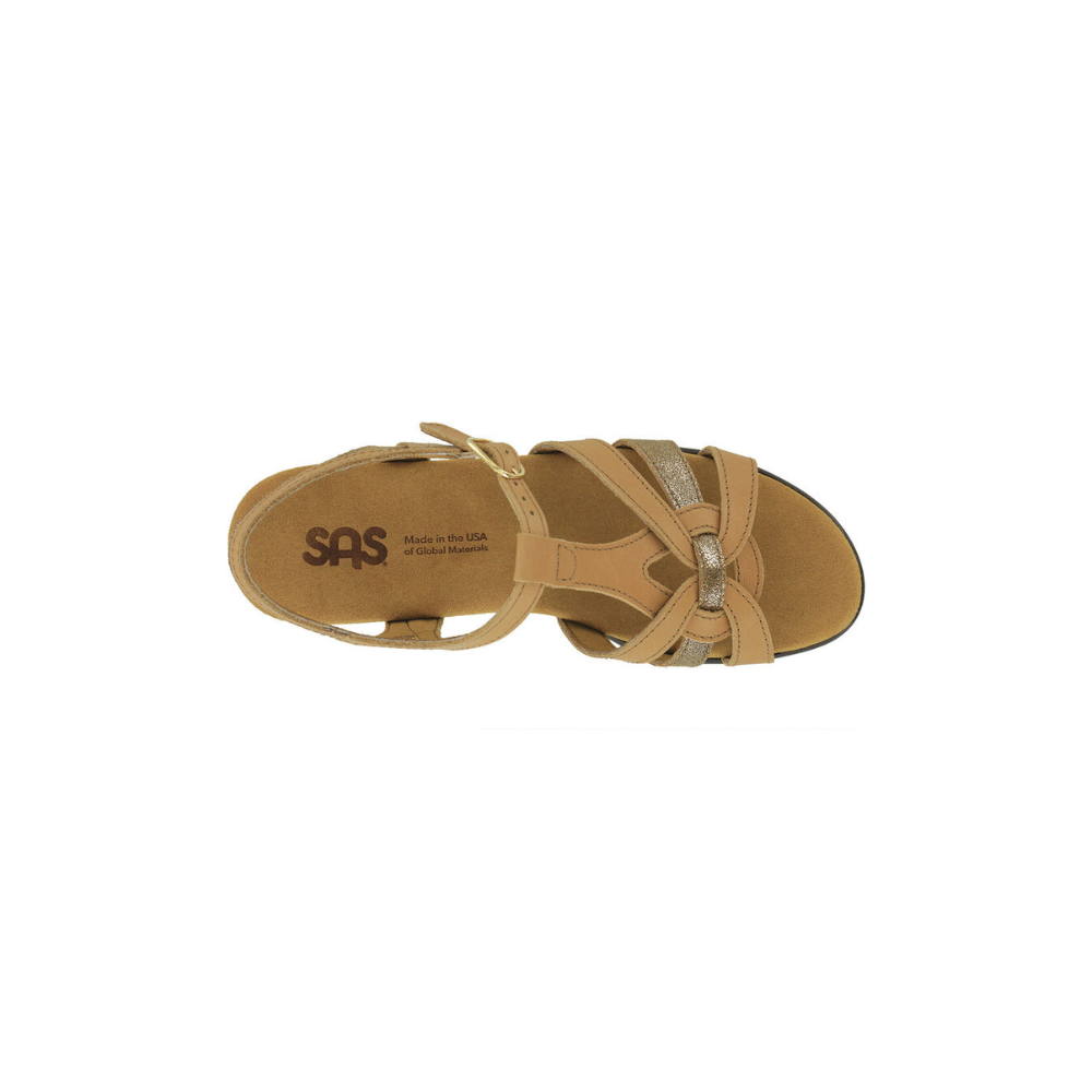 SAS Women's Aurora T-Strap Leather Sandal - Sparks