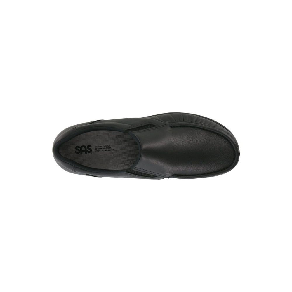 SAS Men's Navigator SR - Leather Slip On Loafer - Matte Black