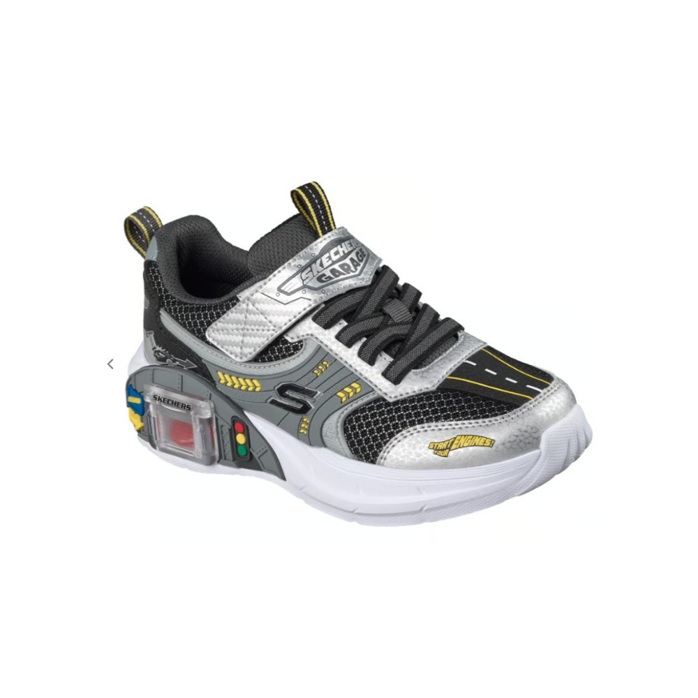 Skechers Boys' Garage Interactive Sneakers - Silver / Black