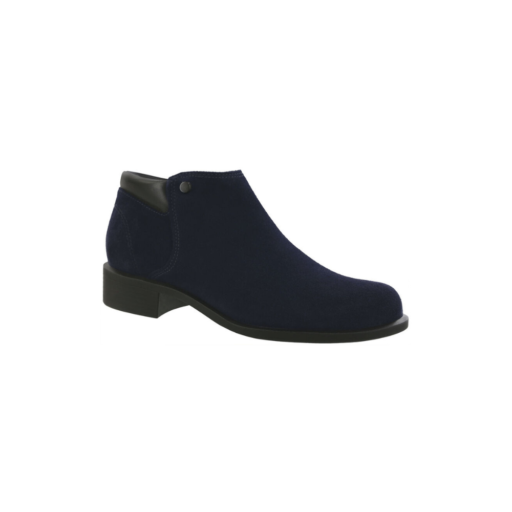 SAS Women's Bethany Leather Ankle Boot - Comfort Slip-On - Blue Moon