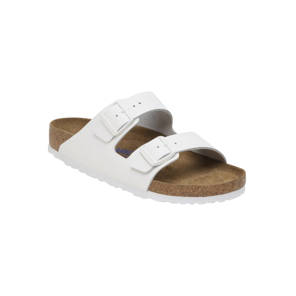 Birkenstock Arizona Soft Footbed White Leather Unisex Sandal