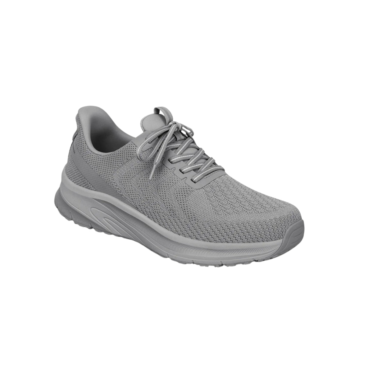 Orthofeet Tilos Men’s Hands-Free Plantar Fasciitis Sneakers – Gray/Gray