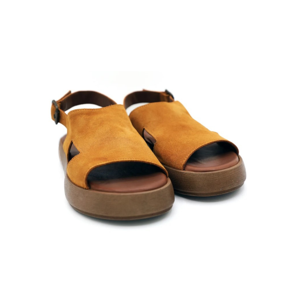 Bueno Women's Jacob Slingback Platform Sandals - Mustard Suede (B2519-09)