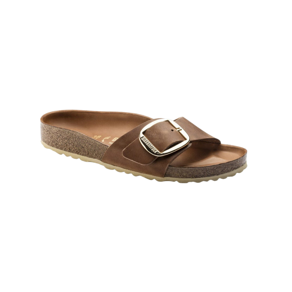 Birkenstock Madrid Big Buckle Sandals – Cognac Oiled Leather (Narrow Fit)