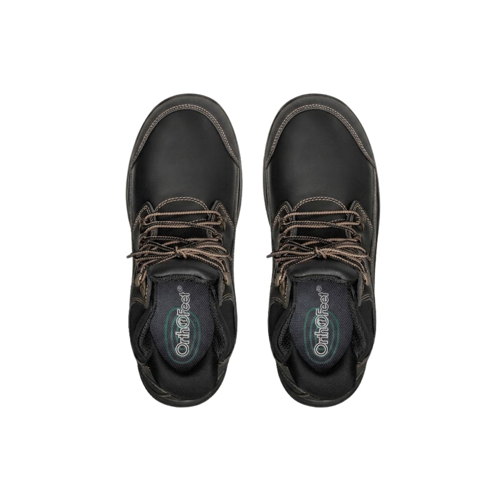 Orthofeet Men's Graphite Hands-Free Waterproof Work Boots - Black