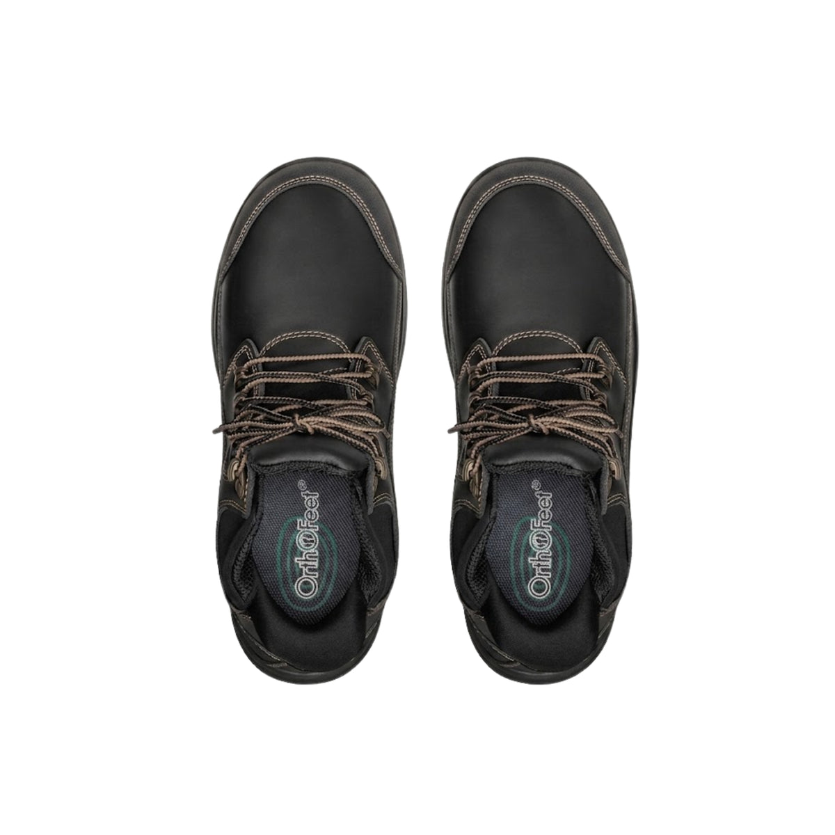 Orthofeet Men's Graphite Hands-Free Waterproof Work Boots - Black