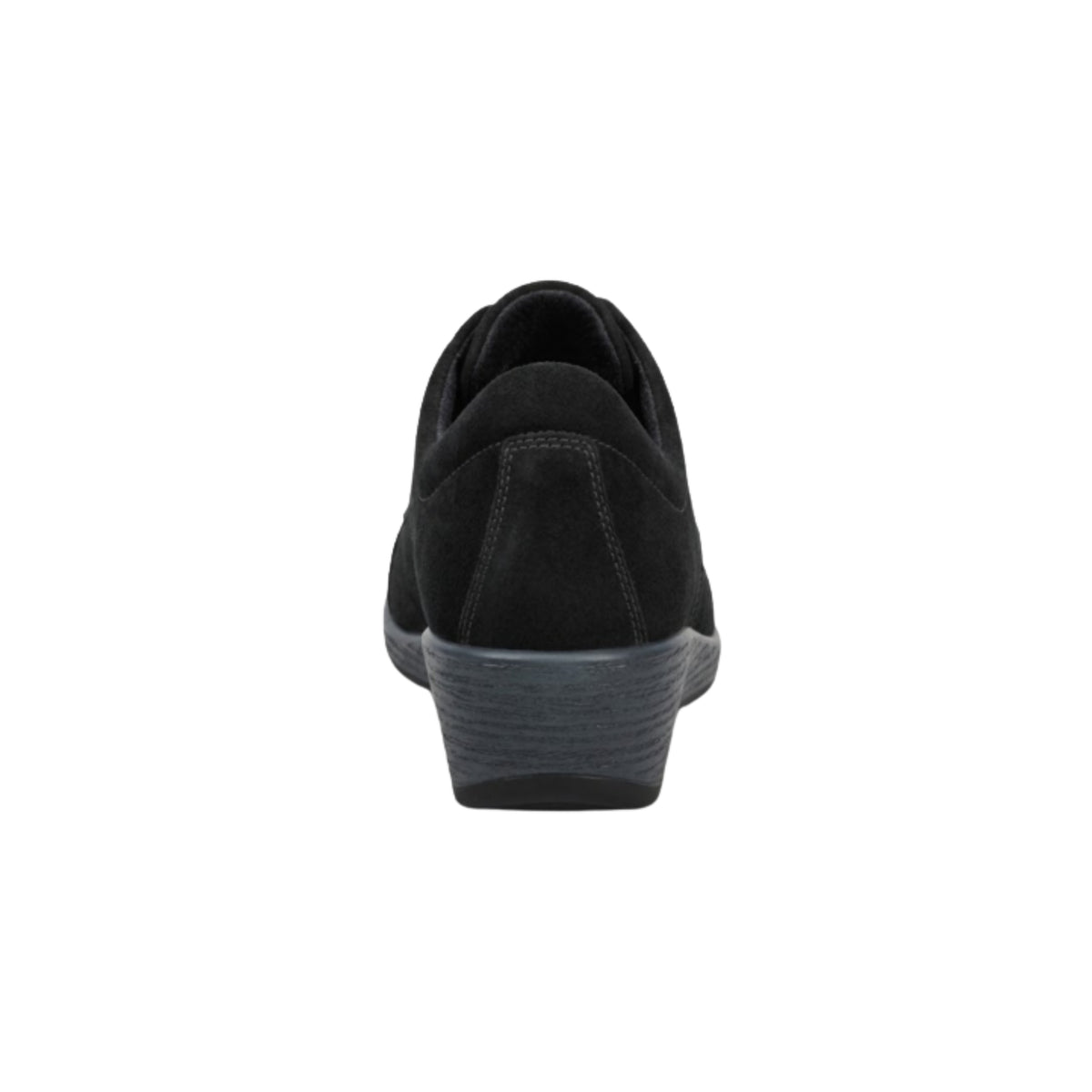 Orthofeet Women's Eleanor - Wedge Casual Oxford Shoe - Black
