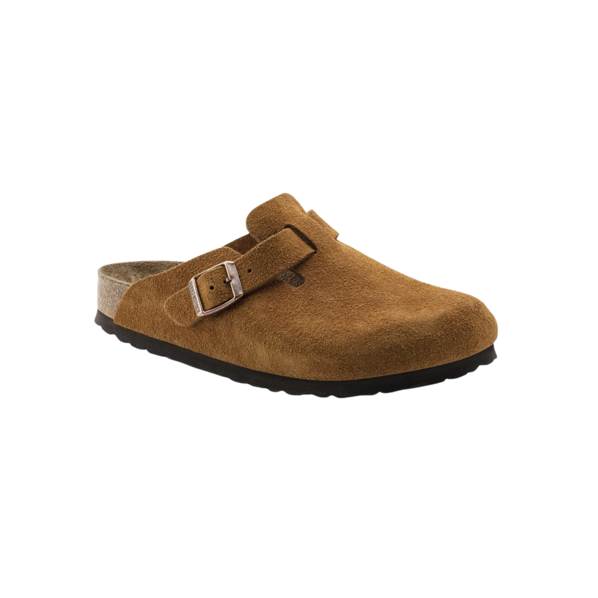 Birkenstock Boston Soft Footbed Unisex Suede Leather Clog Sandals - Mink