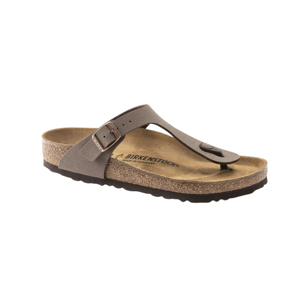 Birkenstock Gizeh – Birkibuc Women's Leather Thong Sandals Mocha 43751