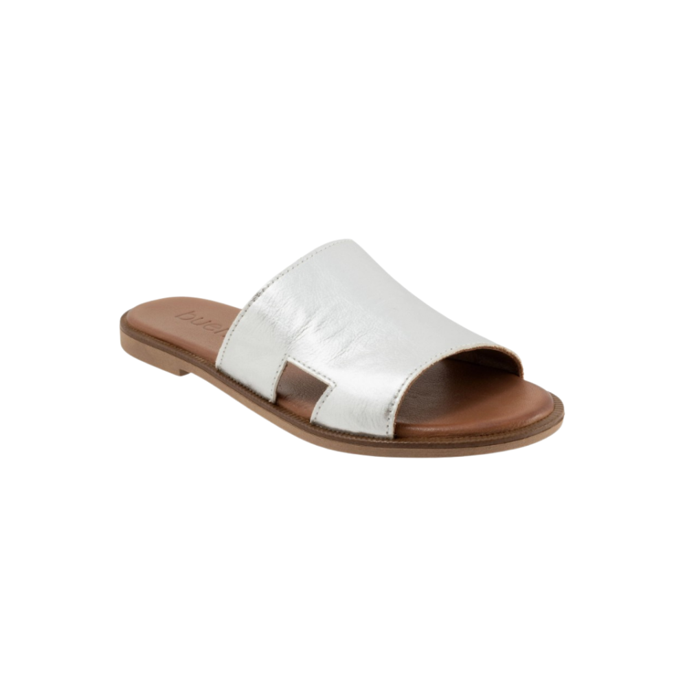 Bueno Women's Hendrix Leather Slide - Dark Silver