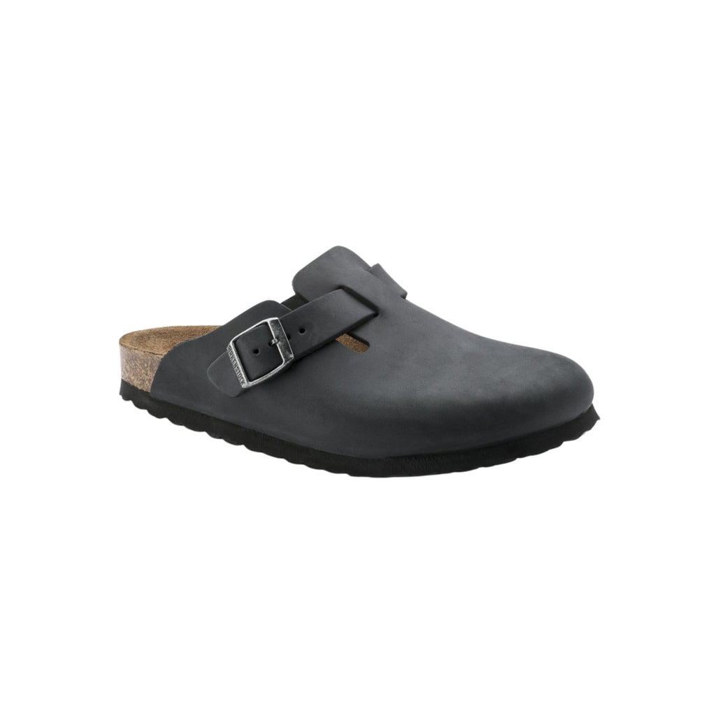 Birkenstock Unisex Boston BS Oiled Leather Clog Sandal - Black