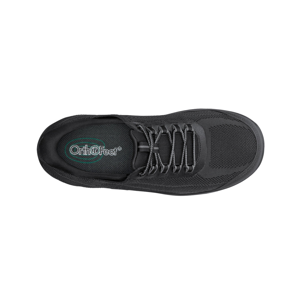 Orthofeet Men's Onyx Hands-Free Safety Toe Work Shoes - Black