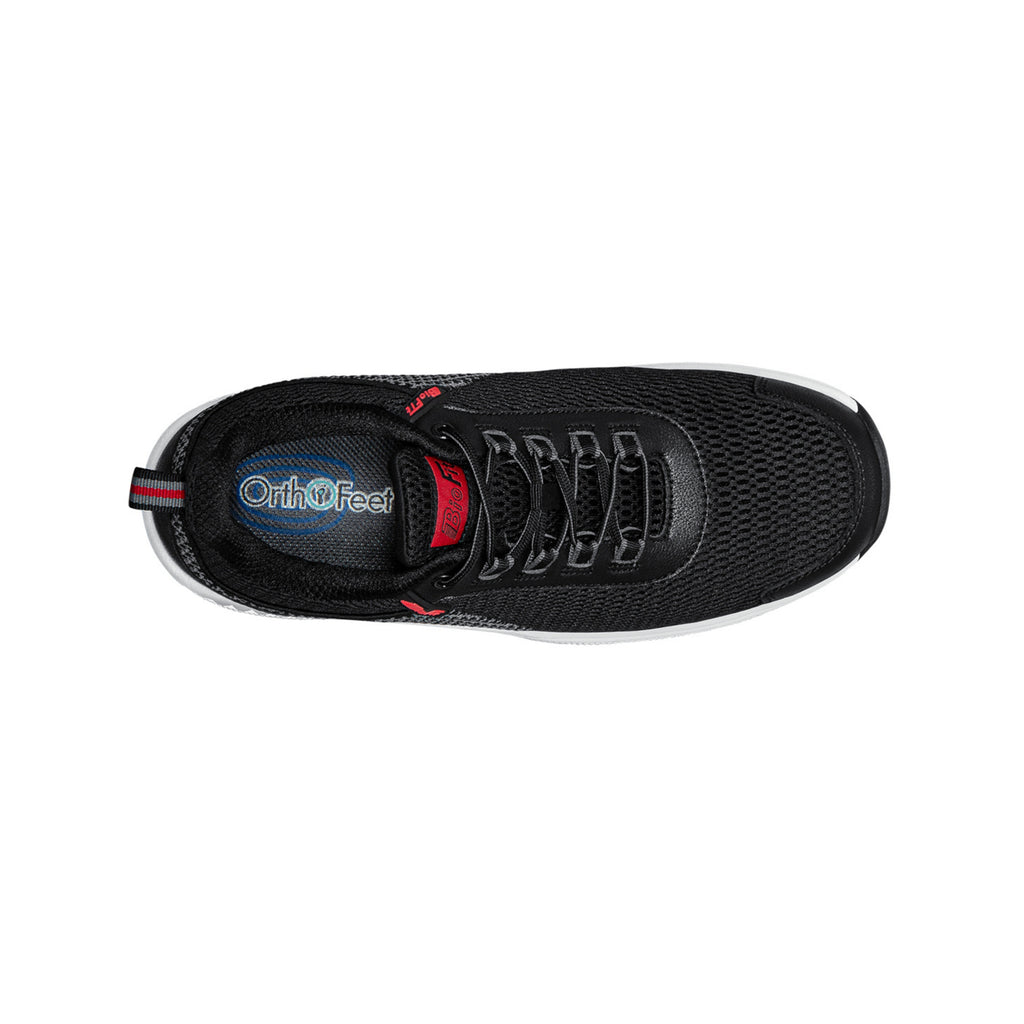 Orthofeet Edgewater Men's Wool Blend Orthotic Walking Shoes - Black