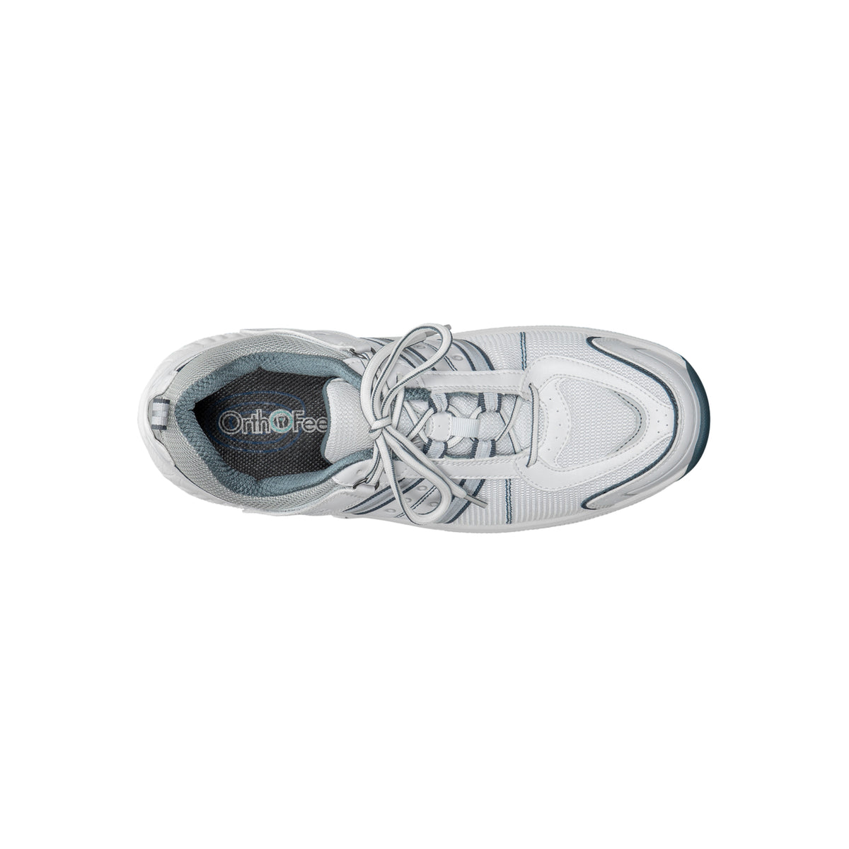Orthofeet Men's Monterey Bay Tie-Less Athletic Sneakers – White