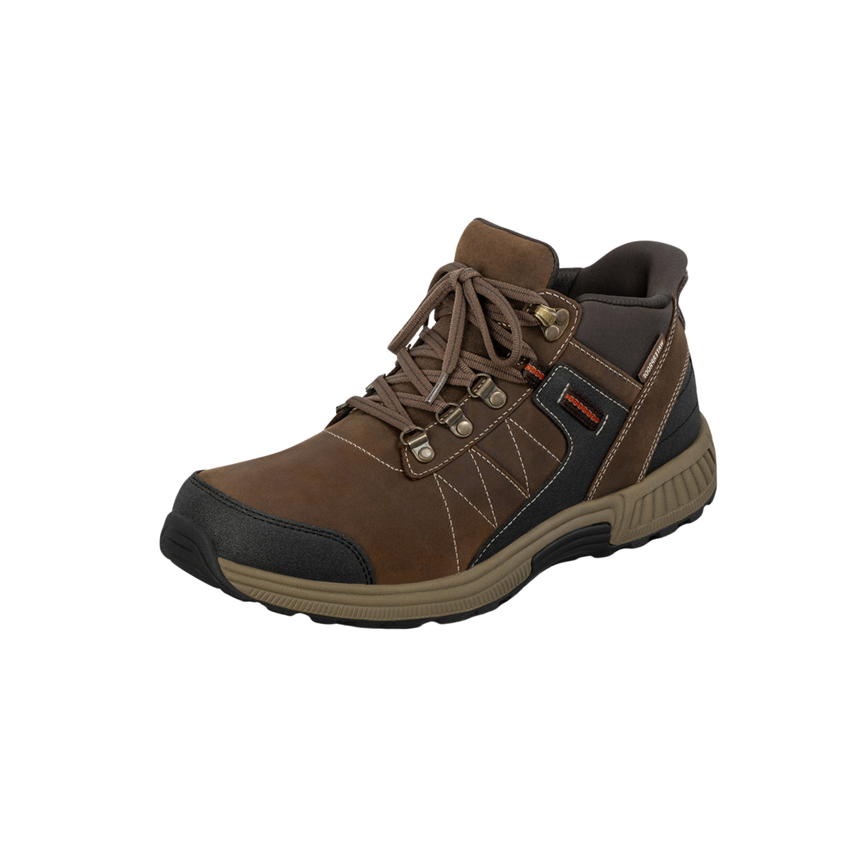 Orthofeet Men's Dalton Hands-Free Waterproof Hiking Boot – Brown