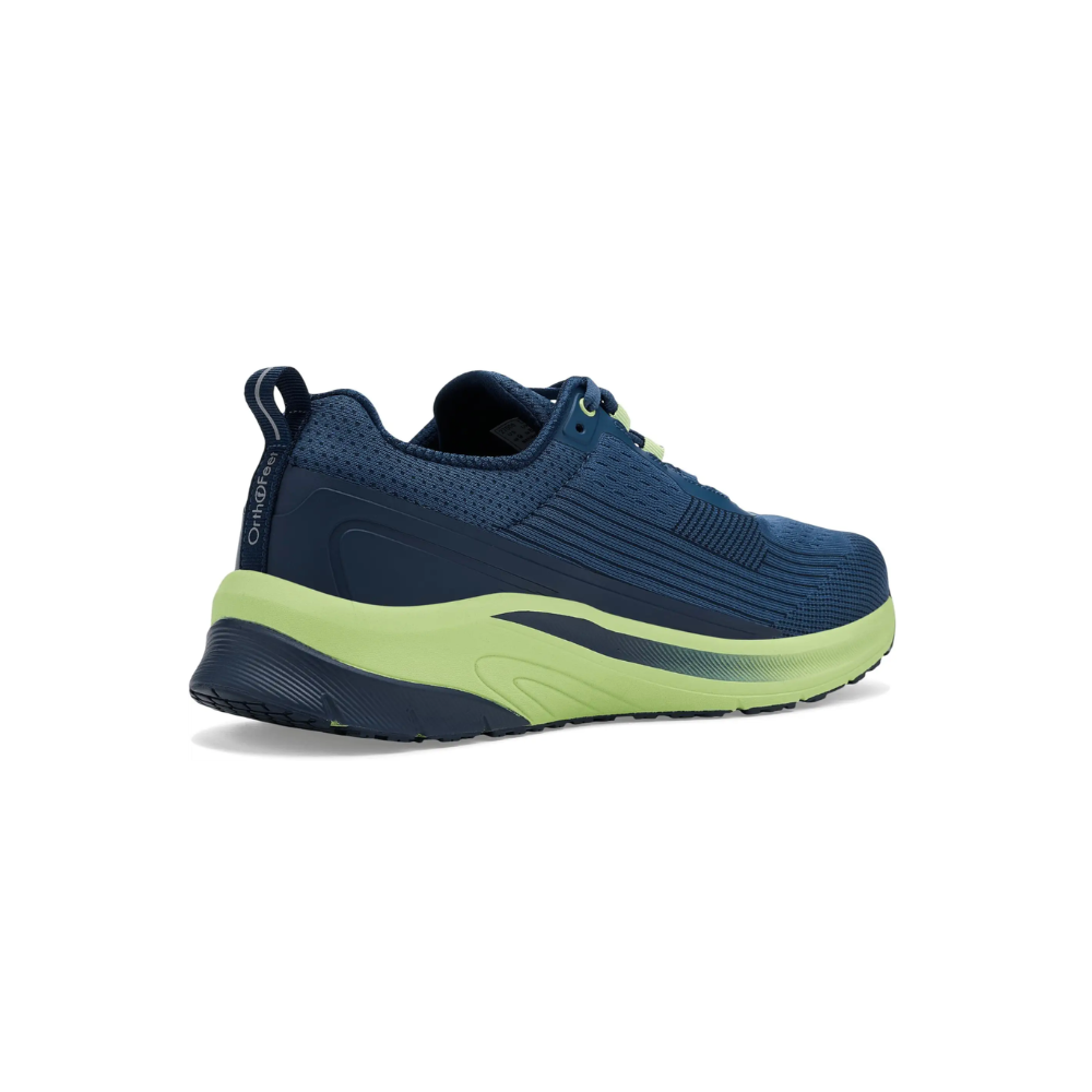 Orthofeet Race Men's Comfort Athletic Shoes - Navy/Green