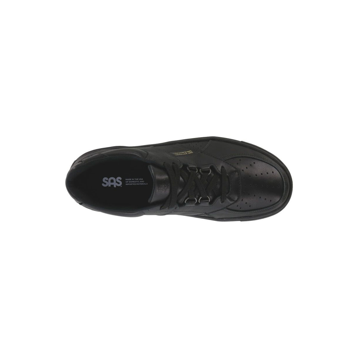 SAS Men's High Street Orthotic Leather Casual Oxford – Matte Black