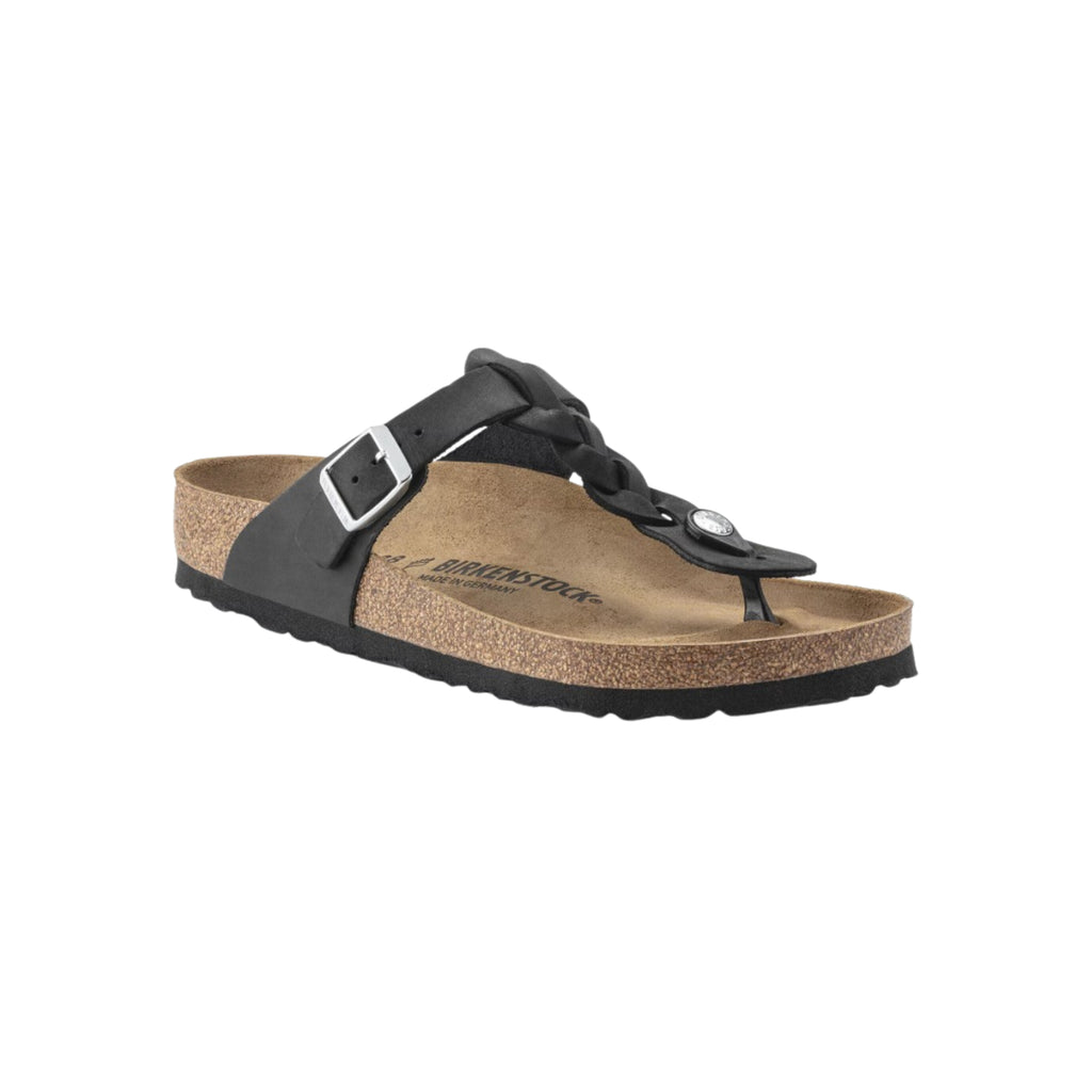 Birkenstock Gizeh Braided - Black Leather Sandals