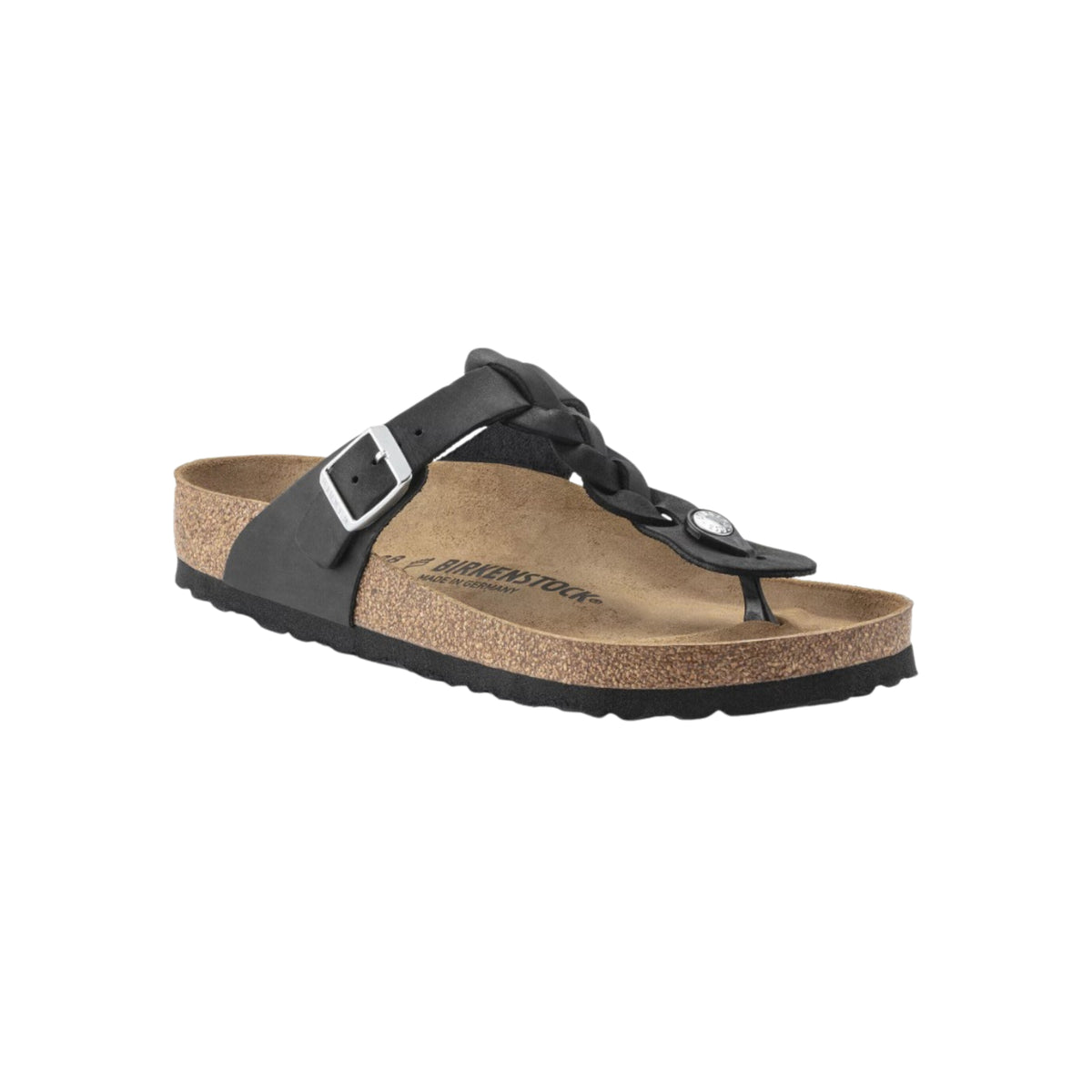 Birkenstock Gizeh Braided - Black Leather Sandals