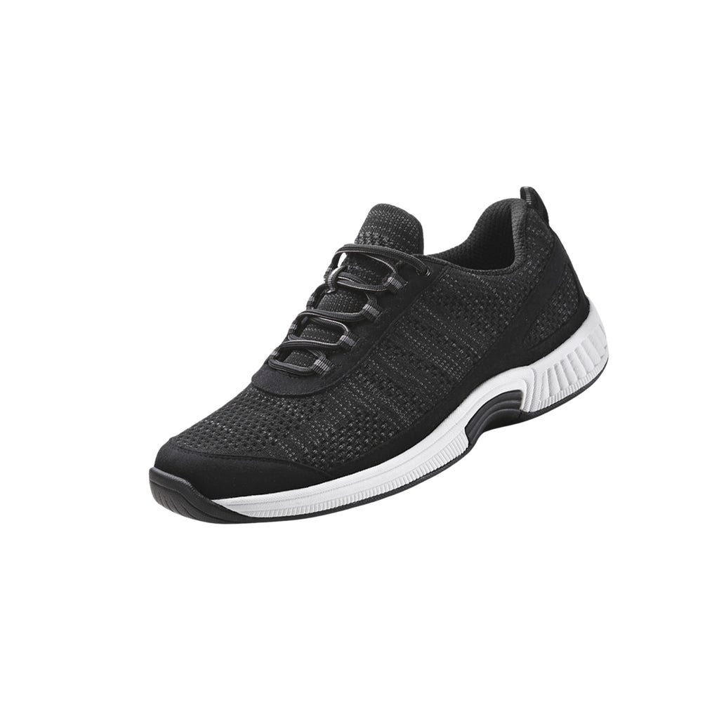 Orthofeet Men’s Lava Stretchable Orthopedic Athletic Shoes – Black