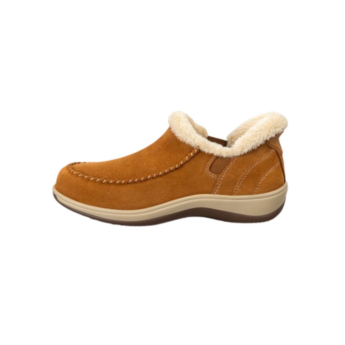 Orthofeet Women's Lorin Hands-Free Orthopedic Slipper Shoes - Camel