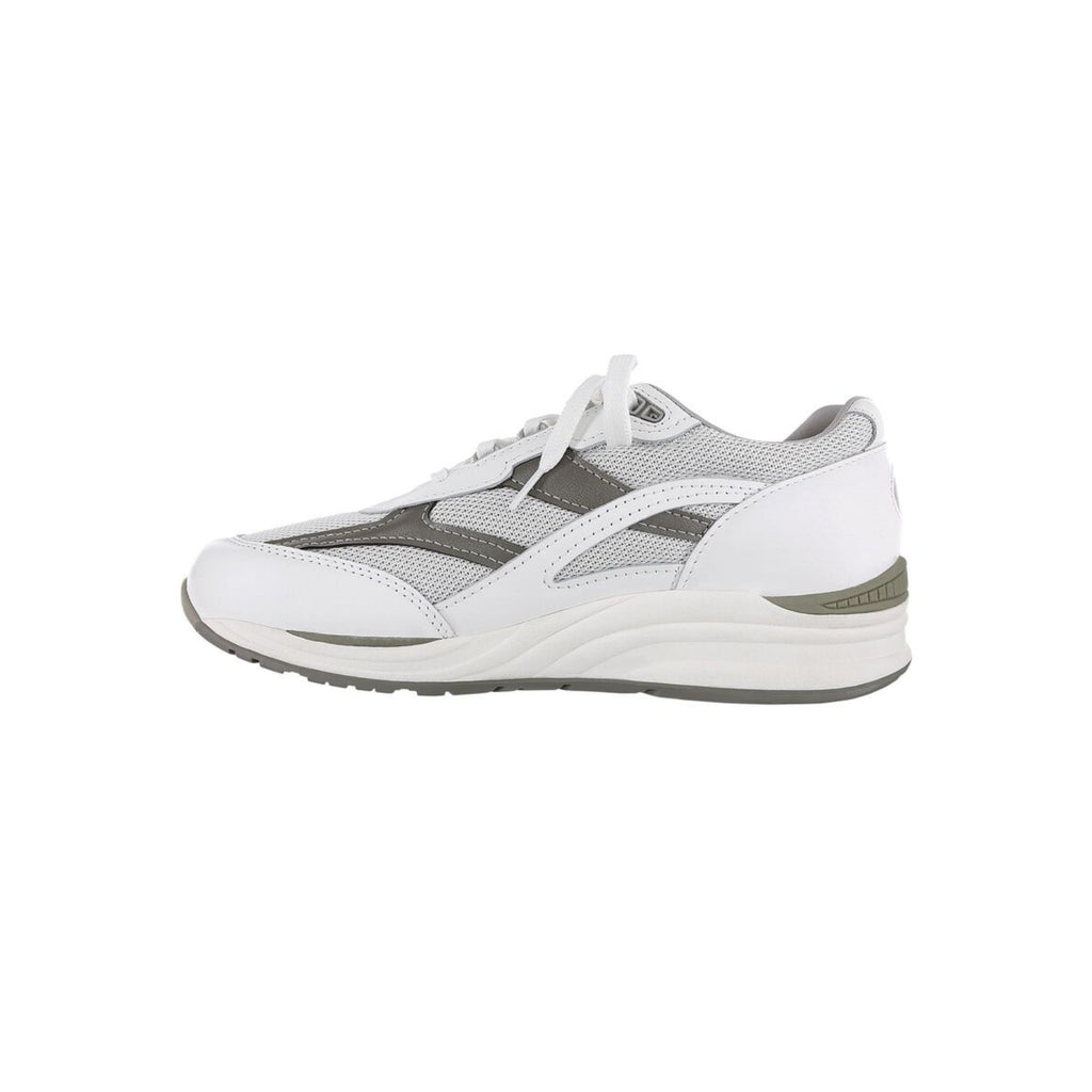 SAS Men's Journey Mesh Lightweight Sport Walking Shoe – White / Gray