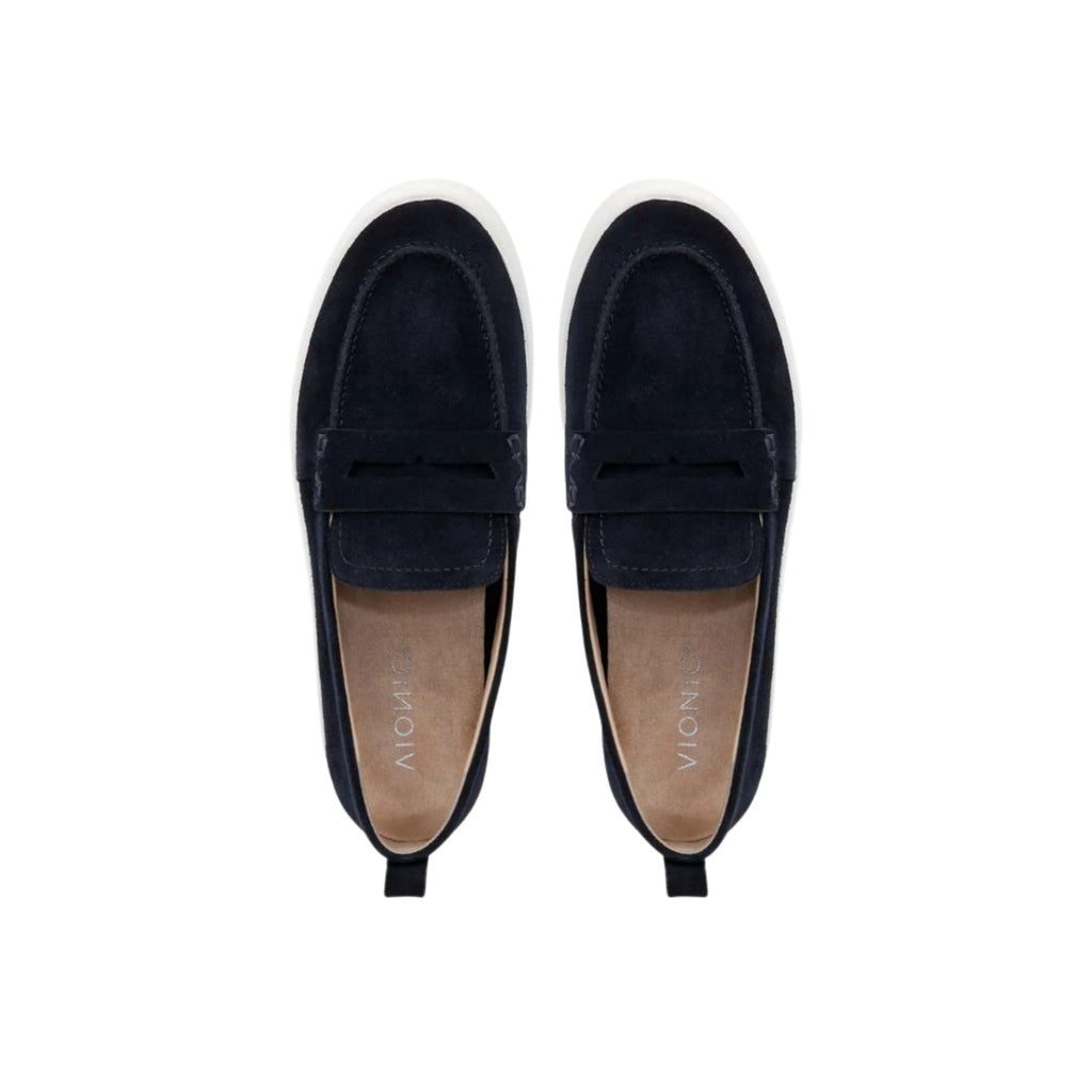 Vionic Women's Uptown Loafer Navy / White Suede Shoes