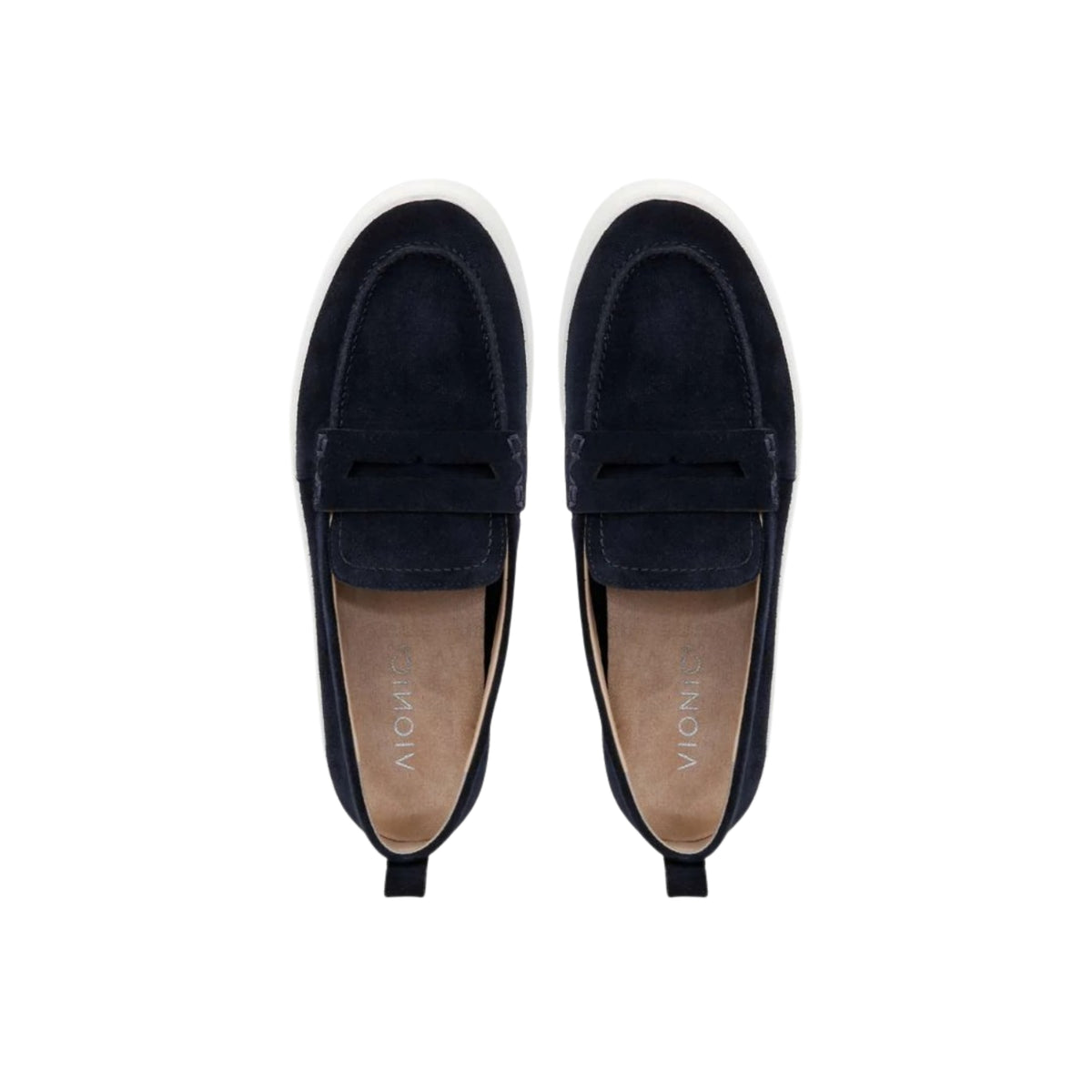 Vionic Women's Uptown Loafer Navy / White Suede Shoes