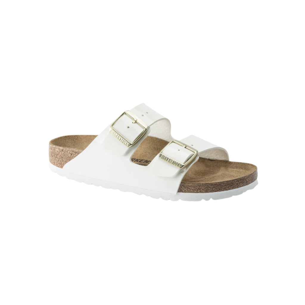 Birkenstock Unisex Arizona Birko Flor Sandals - Patent White