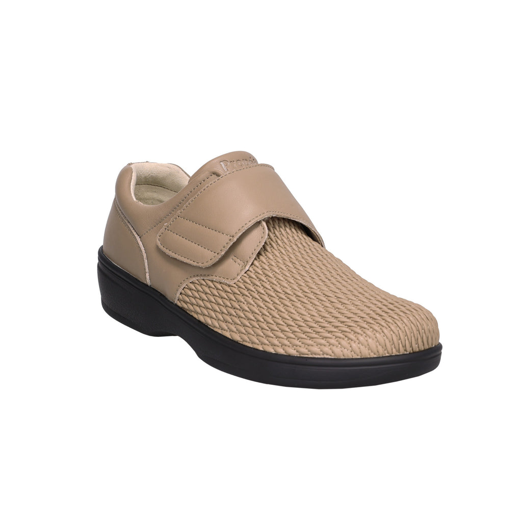 Propét Women's Olivia Stretchable Leather Slip-On Shoe – Taupe