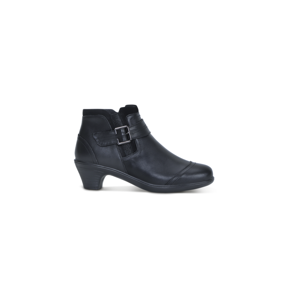 OrthoFeet Women's Emma Slip-On Boot - Black