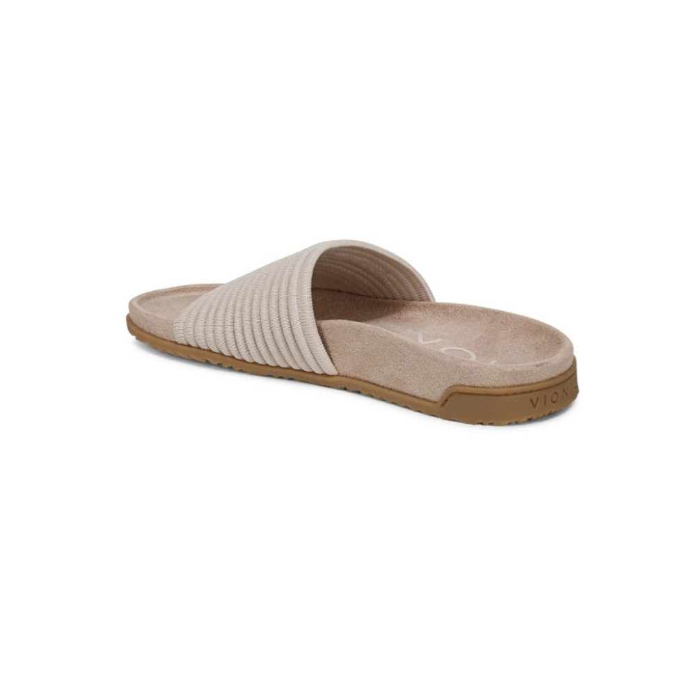 Vionic Women's Evie Knit Comfort Slide Sandals - Cream
