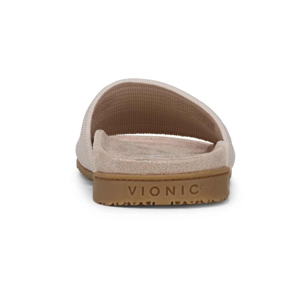 Vionic Women's Evie Knit Comfort Slide Sandals - Cream