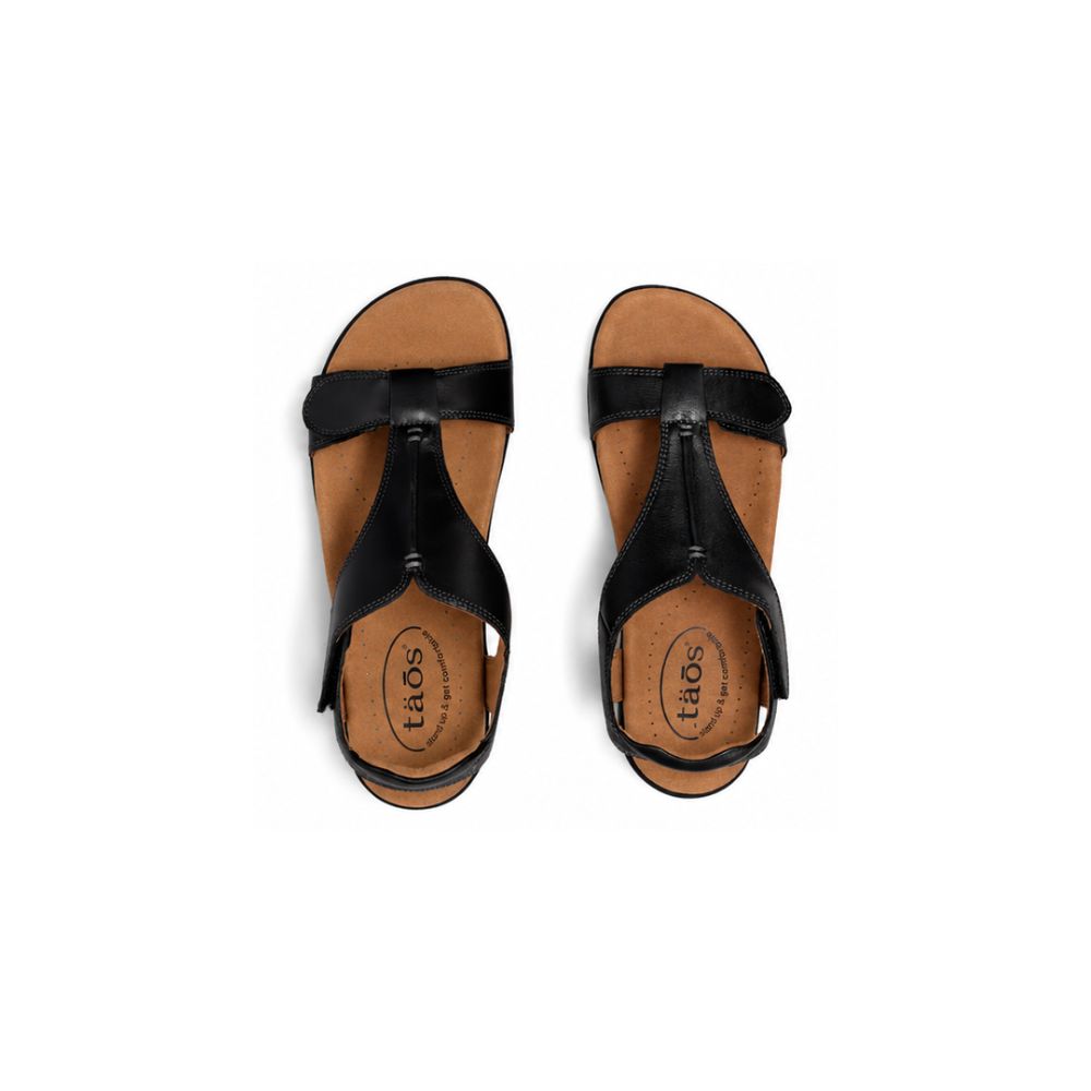 Taos Women's The Show Leather Sandal - Black